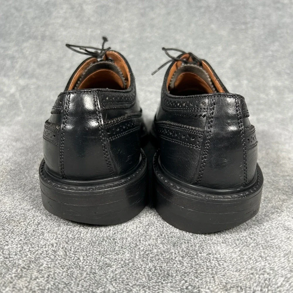 VTG Florsheim Imperial Sibley's Detroit Longwing Derby Black Shoes Men 9.5 D USA